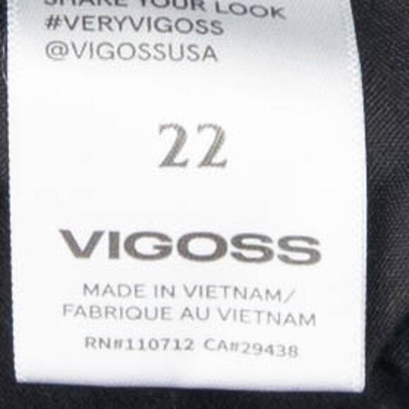 Vigoss Black High Rise Twisted Split Leg Jeans Size 22 - Picture 8 of 13